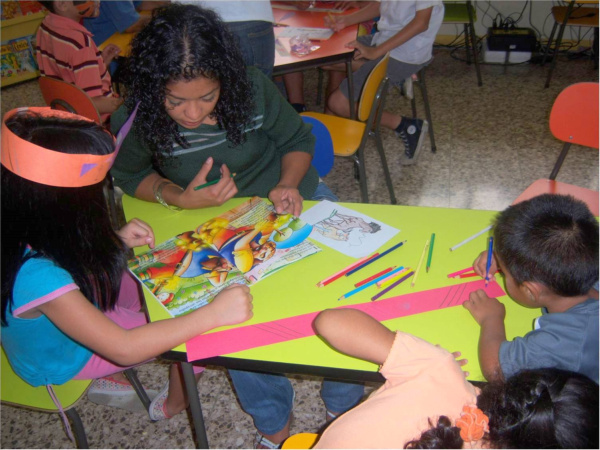 Actividad de Tardes de colores de la Biblioteca Pública de Palmares